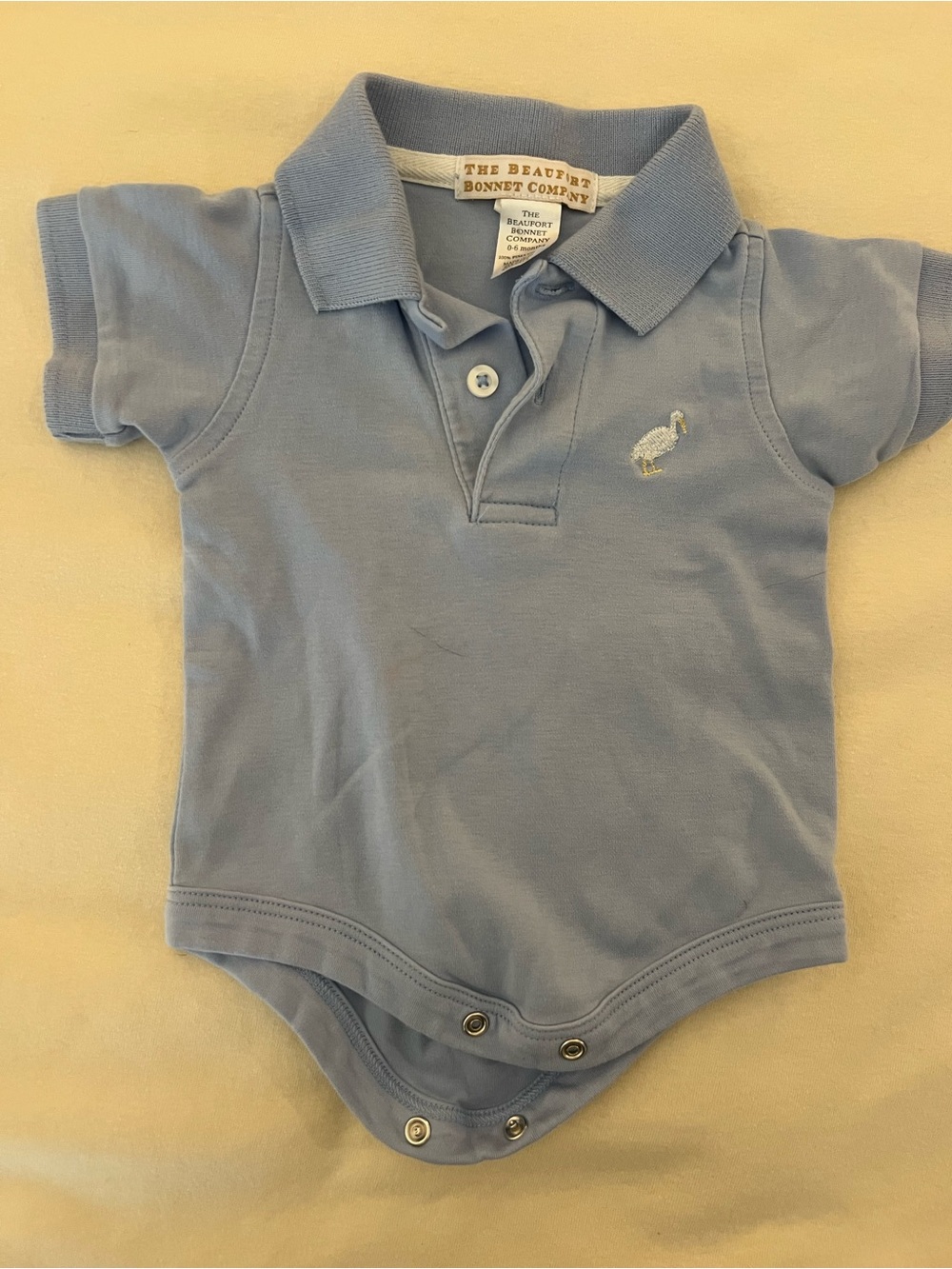 The Beaufort Bonnet Company Light Blue Polo Bodysuit
